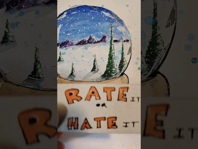 Winter in Vail Snow Globe ️ Rate it or Hate it - Leave a  or  #watercolor #art #shorts