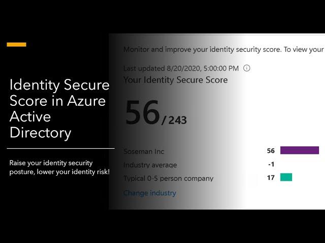 Identity Secure Score in Azure Active Directory