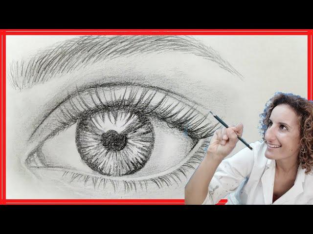 COMO DIBUJAR UN OJO REALISTA (TRUCO cejas+pestañas)