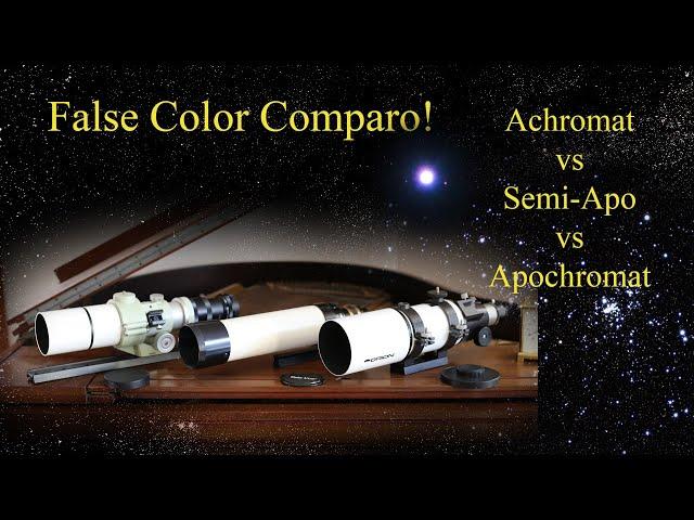 False Color Comparo!  Short Tube 80 vs Ranger vs Takahashi!