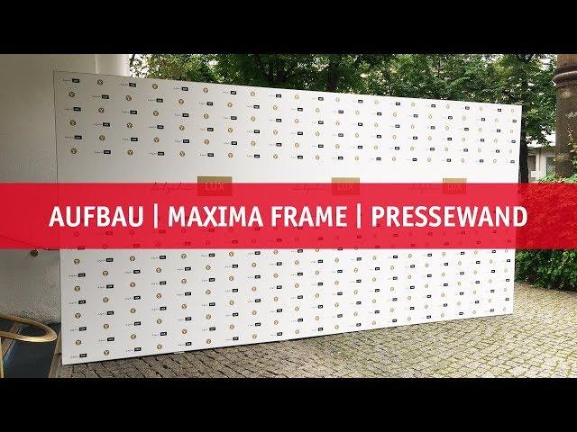 Mobile Pressewand - Maxima Frame - Superschneller Aufbau