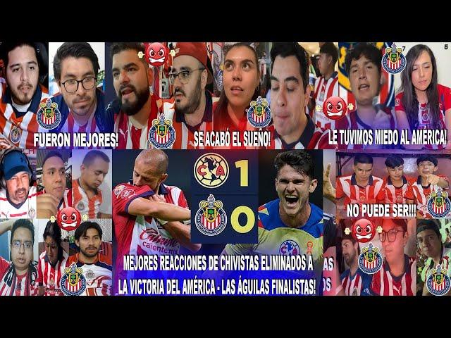 AFICIONADOS DE LAS CHIVAS ELIMINADOS REACCIONAN AL AMÉRICA 1-0 GUADALAJARA -GOL DE REYES Y FINALISTA