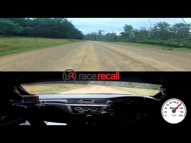 Top Gear Mitsubishi EVO9 Rally Car at over 170kph! - Rally Bonnie Doon 2014.