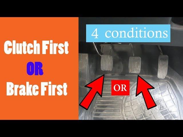 Clutch First or Brake First In a Manual Car || Learn To Apply Brake In a Car