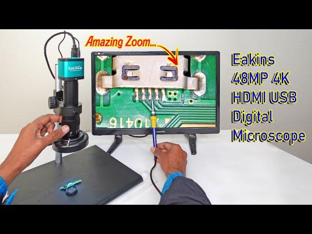 Eakins 48MP 4K HDMI Digital Microscope for Mobile Phone Repair