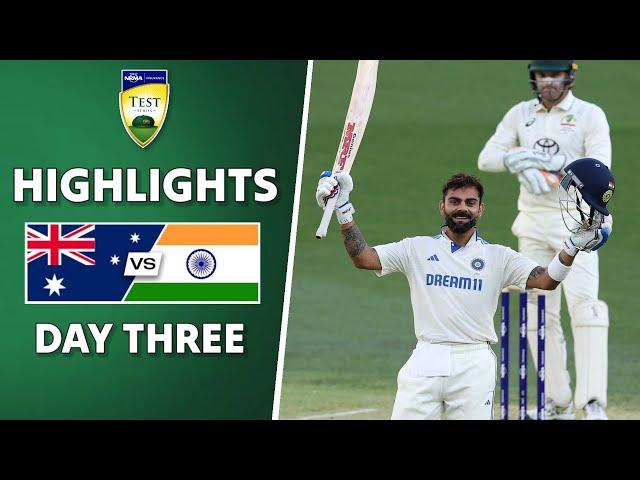 IND vs AUS 1st Test Day 3 Highlights 2024, India vs Australia Day 3 Highlights Today's Cricket Match