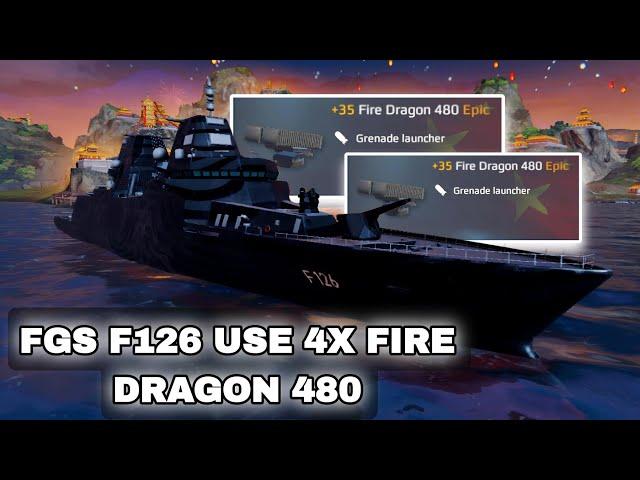 FGS F126 Use 4x Missile Launcher Fire Dragon 480 Modern Warships