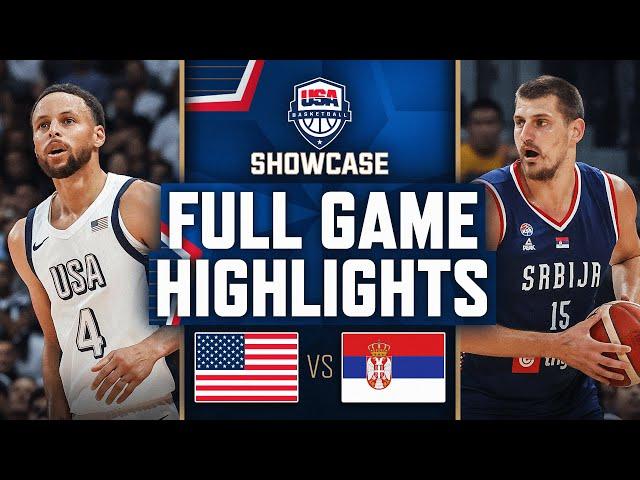 USA vs SERBIA | USAB SHOWCASE | FULL GAME HIGHLIGHTS | July 17, 2024