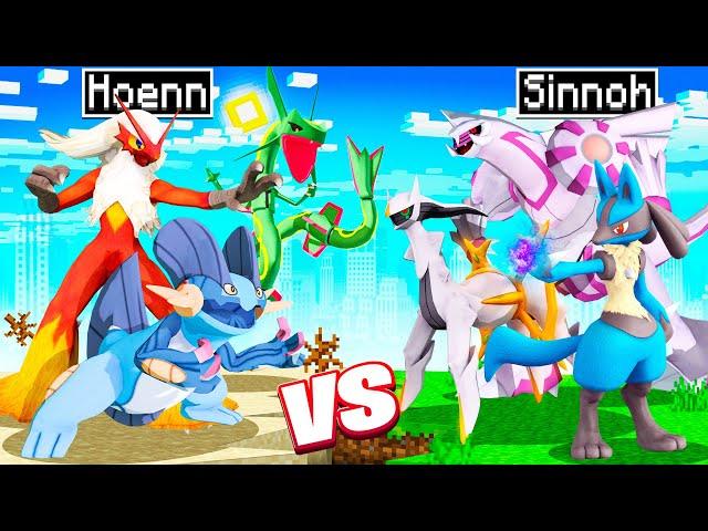 HOENN POKEMON VS SINNOH POKEMON In MINECRAFT!