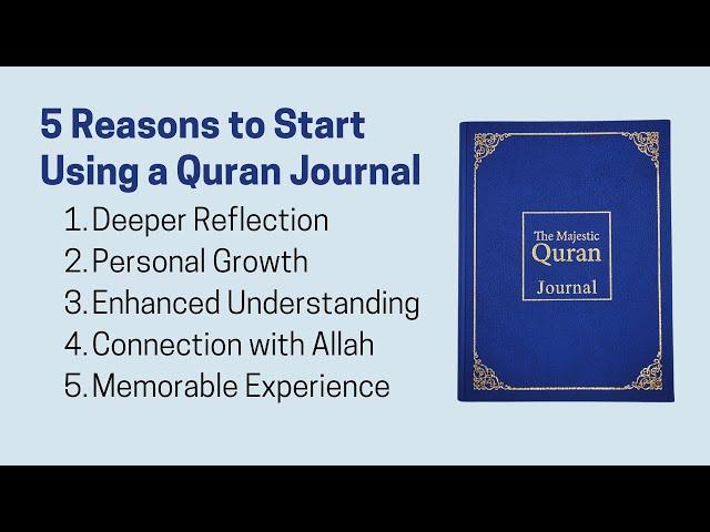 Discover, Reflect, Transform: Explore The Majestic Quran Journal in Your Spiritual Journey