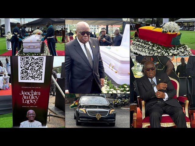 Nana Addo’s Arrival at è State house for the Burial service of late Journalist Joachim Awuley Lartey