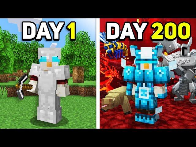 I Survived 200 Days in CRAZY CRAFT in Minecraft Hardcore!