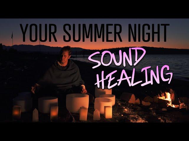 Sunset Singing Bowls - Beach Tranquility (No Talking) Sleep Music | Meditation | Study | Healing