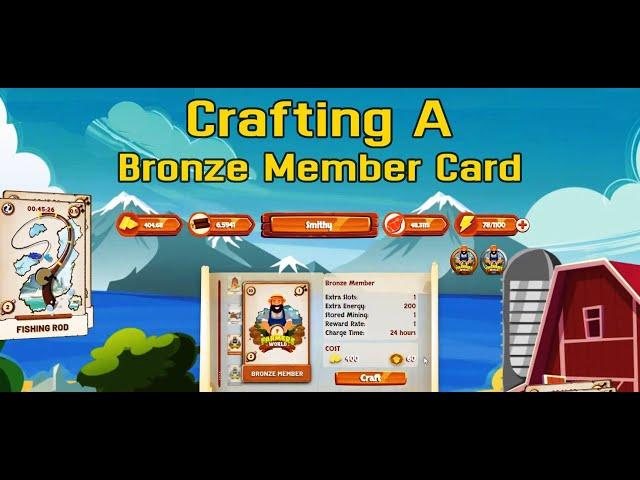 Crafting A Bronze Member Card in Farmers World