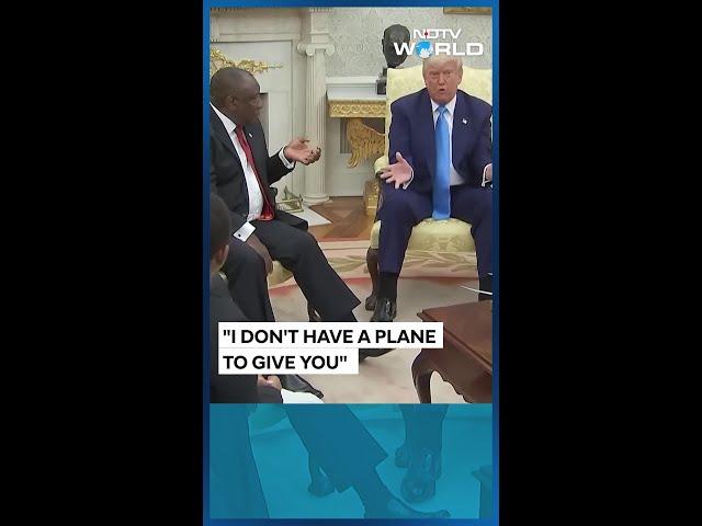 'Can't Give You Plane': South African President Ramaphosa Jokes With Trump On Qatari Jet