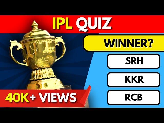  IPL Quiz 2024 | Can You Answer All The 50 IPL Quiz Questions 