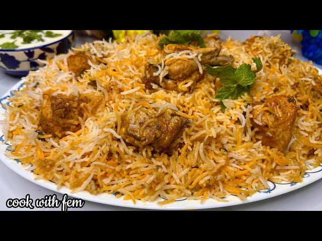 World Famous Hyderabadi Chicken Dum Biryani-हैदराबादी चिकन दम बिरयानी-Authentic Chicken Dum Biryani