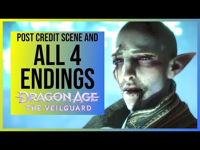 Dragon Age Veilguard: All 4 Endings + Secret Post Credit Scene (4K 60FPS)