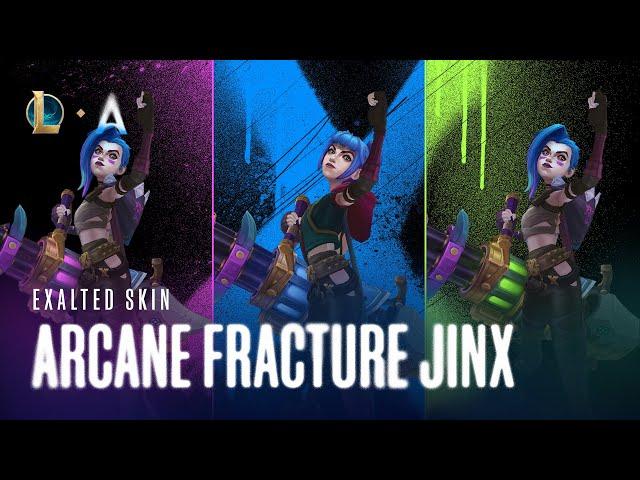 Exalted Skin: Arcane Fractured Jinx | Gameplay - League of Legends