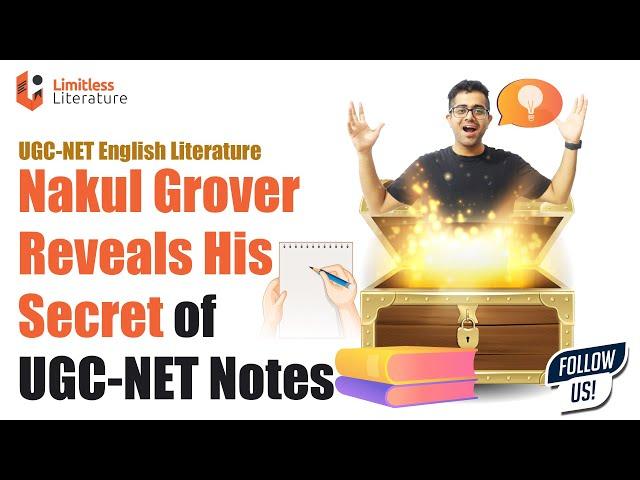 Limitless Literature Study Material UGC NET English Review | Nakul Reveals Secret of English Notes