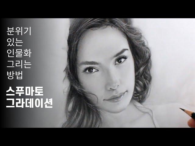 Gal Gadot / How to Draw Moody Figures / Wonder Woman / Portrait, Pencil Drawing Basic | DrawingJ