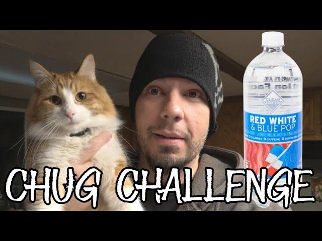 Clear American Red White & Blue Pop Chug Challenge