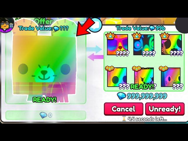 Trading 1ST *RAINBOW SHINY* Titanic TEDDY BEAR for THIS.. (Pet Simulator 99)