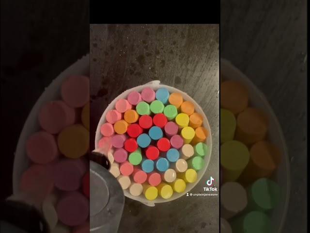 Chalk bath with bottomless kettle  #gymchalkasmr #oddlysatisfying #unplainjaneasmr
