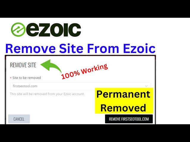 How To Remove Site from Ezoic | Remove Ezoic Account Permanently