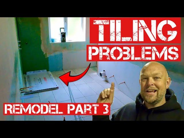 BATHROOM RENOVATION… TILING takes a TWIST!! | PART 3 | Real World Plumbing