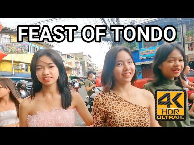 UNFORGETTABLE EXPERIENCE | HAPPY FEAST and ACTION | WALK in TONDO MANILA Philippines [4K HDR] 