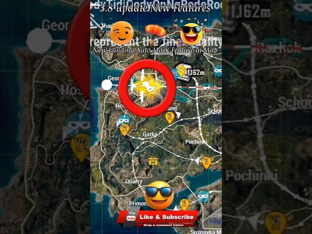 New Landing Auto Mark Feature in Map 3.8 Update #shorts #bgmi #newfeatures #newupdate #mryuvigaming