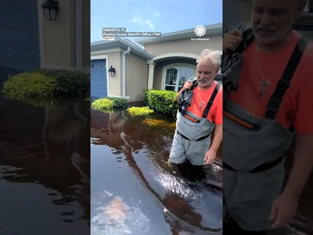 Neighborhood Underwater in Florida After Tropical Storm Debby