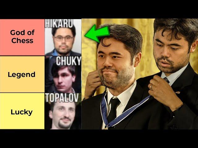 Hikaru Ranks Himself - Ranking the Legends and the GOATs Part 2 | Tier Maker: Greatest Chess Players