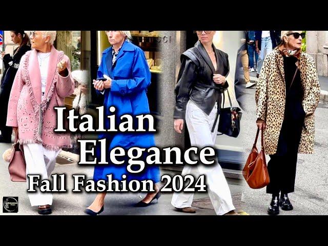 Italian Elegance Fall Fashion | Milan Street Style Fall Fashion Outfit Ideas | Sidewalk Milan