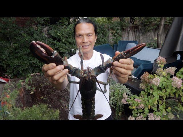 Iron Chef Dad Cooks Lobster.