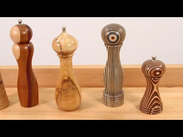 Pepper and Salt Mill Selection at Craft Supplies USA (Woodturning)