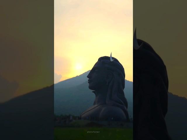 Adiyogi statue #shiva #adiyogi #ishafoundation #sunset #video #shorts #lordshiva #statue