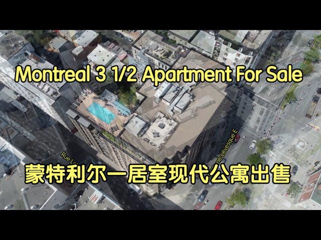 Montreal Downtown 3 1/2 Condo / Apartment 690 sf for Sale 蒙特利尔市中心一居室公寓出售