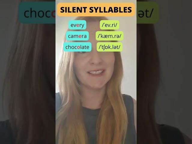 SILENT SYLLABLES in BRITISH  ENGLISH pronunciation