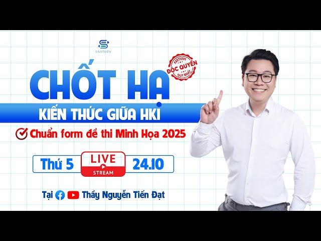 [LIVESTREAM 2K7] CHỮA ĐỀ CHỐT HẠ - ÔN THI GIỮA HKI TOÁN 12 | Thầy Nguyễn Tiến Đạt