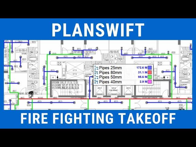 MEP Quantity Surveying | Planswift for Fire Fighting | Plumbing | Pipe | Takeoff Estimation