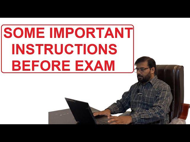 Very important instructions before exam || ADP and MA (All Universities)