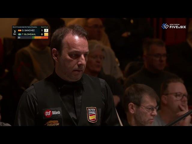 Semi Final - Daniel SANCHEZ vs Torbjorn BLOMDAHL (35th World Championship Nat. Teams 3-Cushion)