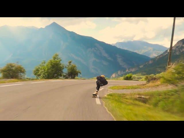 Dropping blind in France! [Downhill Skateboarding] [Col de la Bonette]