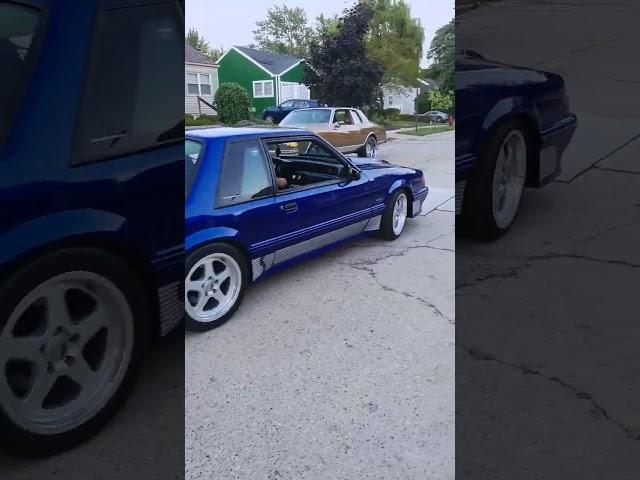 Sonic Blue Saleen Clone Foxbody Coupe at Woodward Dream Cruise