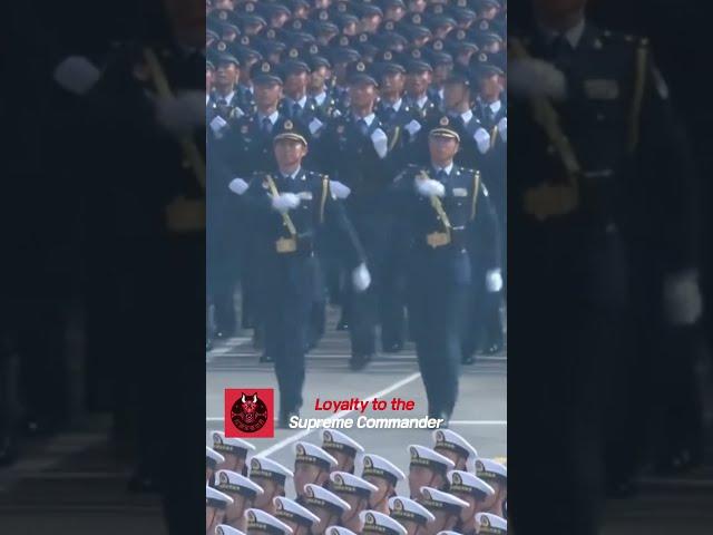 An elegant parade with rhythmic salutes and raised arms