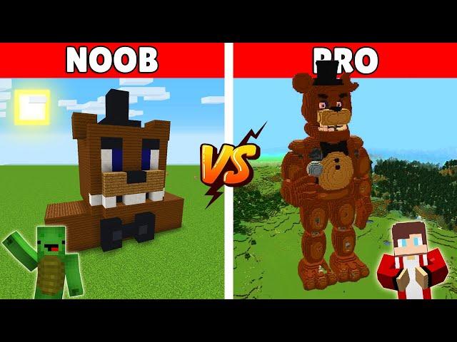 FNAF FREDDY BUILD BATTLE CHALLENGE In Minecraft - How to Build Freddy - Maizen Mizen Mazien Parody