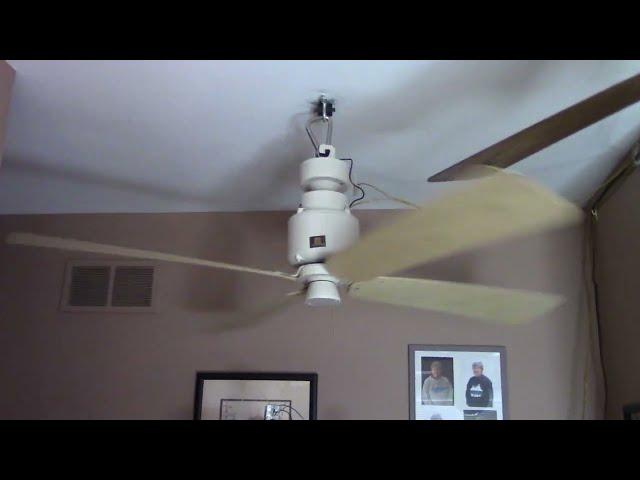 1980 Emerson Heat Fan K63 Ceiling Fan in Antique White (Before Bearing Replacement) | ECFE