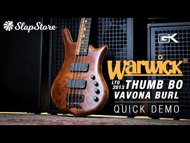 Quick Demo: Warwick BO Thumb Vavona Burl Limited Edition 2013 (ft. @DavidVause )